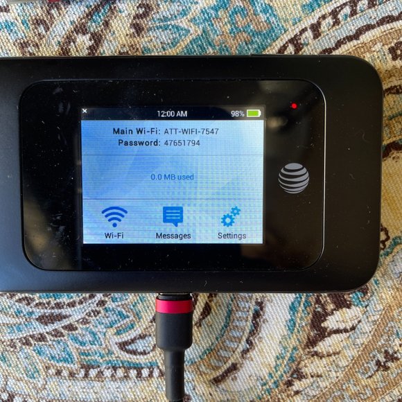 AT&T ZTE Mobile Hotspot router, puck, internet and charging cord - Picture 3 of 15